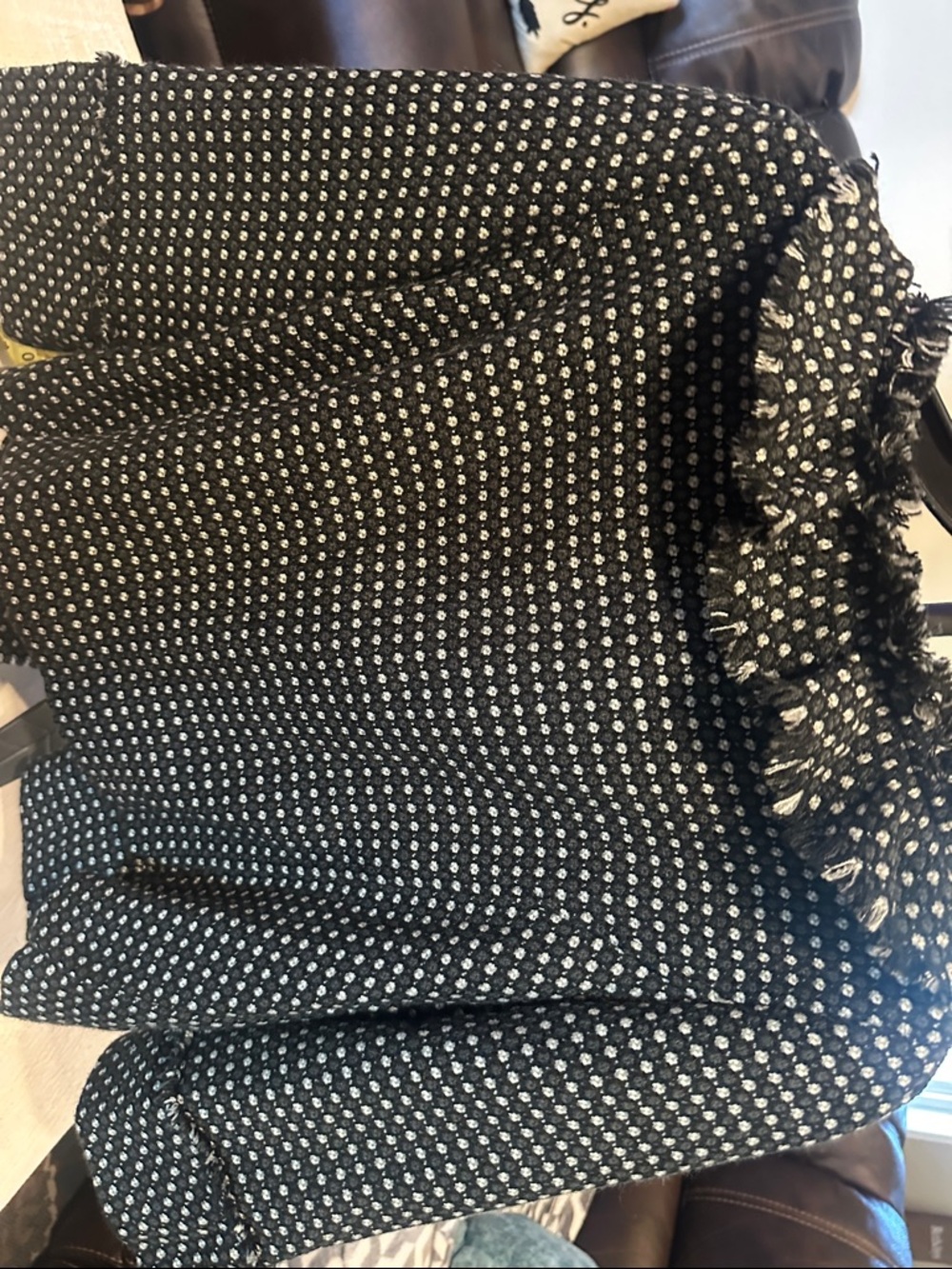 Mossimo Supply Co. Black and White Tweed Fringe Jacket - Picture 4 of 4